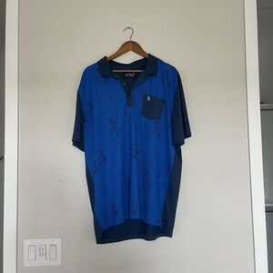 Original Penguin Blue Polo Shirt Casual Style